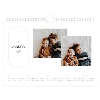 Calendário de Fotografias A4 Paisagem — Fazer planos