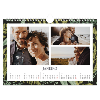 Calendário de Fotografias A4 Paisagem — Papéis de parede florais