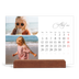 Calendário de mesa com suporte em madeira - horizontal  — Fotos e escrita [Abril]