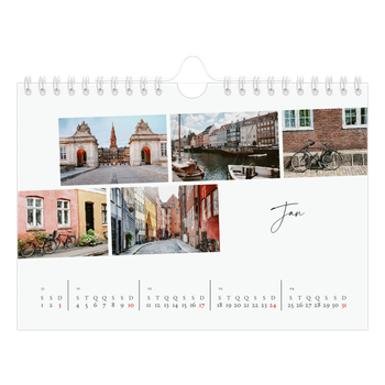 Calendário de Fotografias A5 Paisagem — Férias na cidade
