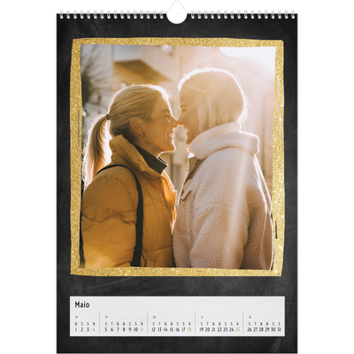 Calendário A3 — Molduras com purpurinas [capa]