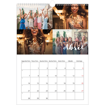 Calendário A3 — Script simples [Abril]