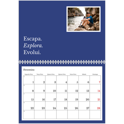 Calendário A4 duplo — Terra editorial [Fevereiro]