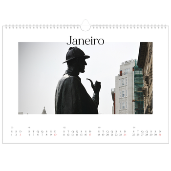 Calendário fotográfico horizontal A3 — O meu diário de viagem