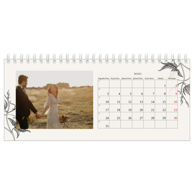 Calendários de mesa — Tinta e hera [Maio]