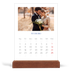 Calendário de mesa com suporte em madeira - vertical  — Clássico cobalto [Fevereiro]
