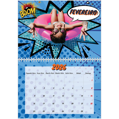 Calendário A4 duplo — Banda desenhada [Fevereiro]