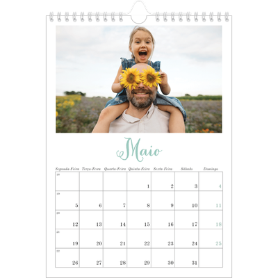 Calendário fotográfico A4 — Olá mundo [capa]