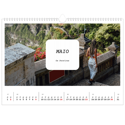 Calendário A3 Horizontal — A história completa [Maio]