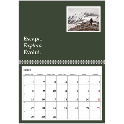 Calendário A4 duplo — Terra editorial [Março]