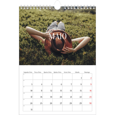 Calendário fotográfico A4 — Escapadinha infinita [Maio]