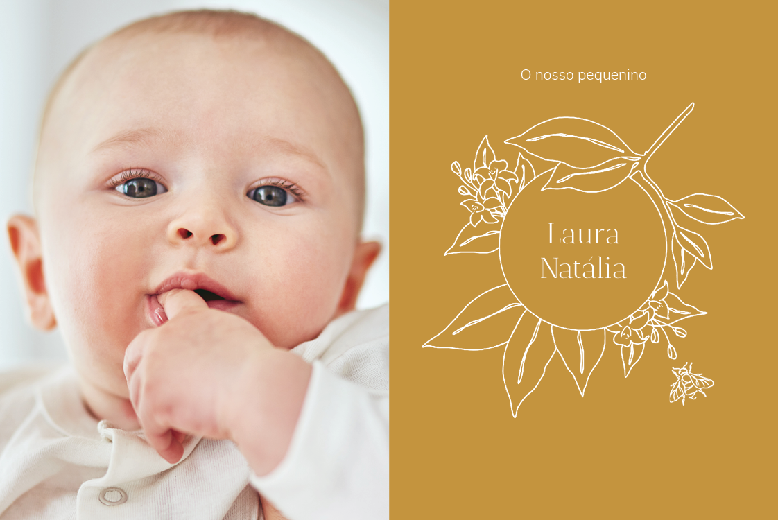 Convites — Flor de bebê delicada