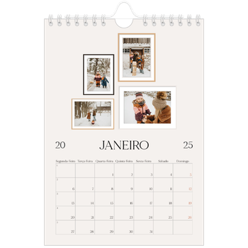 Calendário A5 — Galeria de fotografias de parede