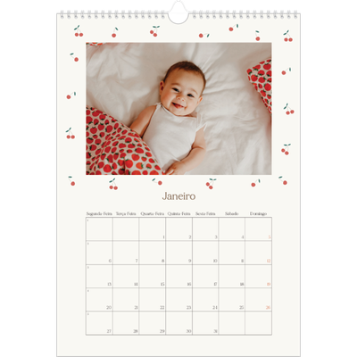 Calendário A5 — Felicidade de cereja [Janeiro]