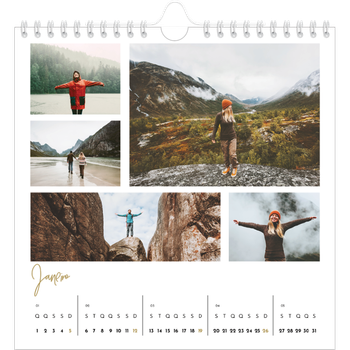 Calendário fotográfico quadrado — Texto para rabiscar