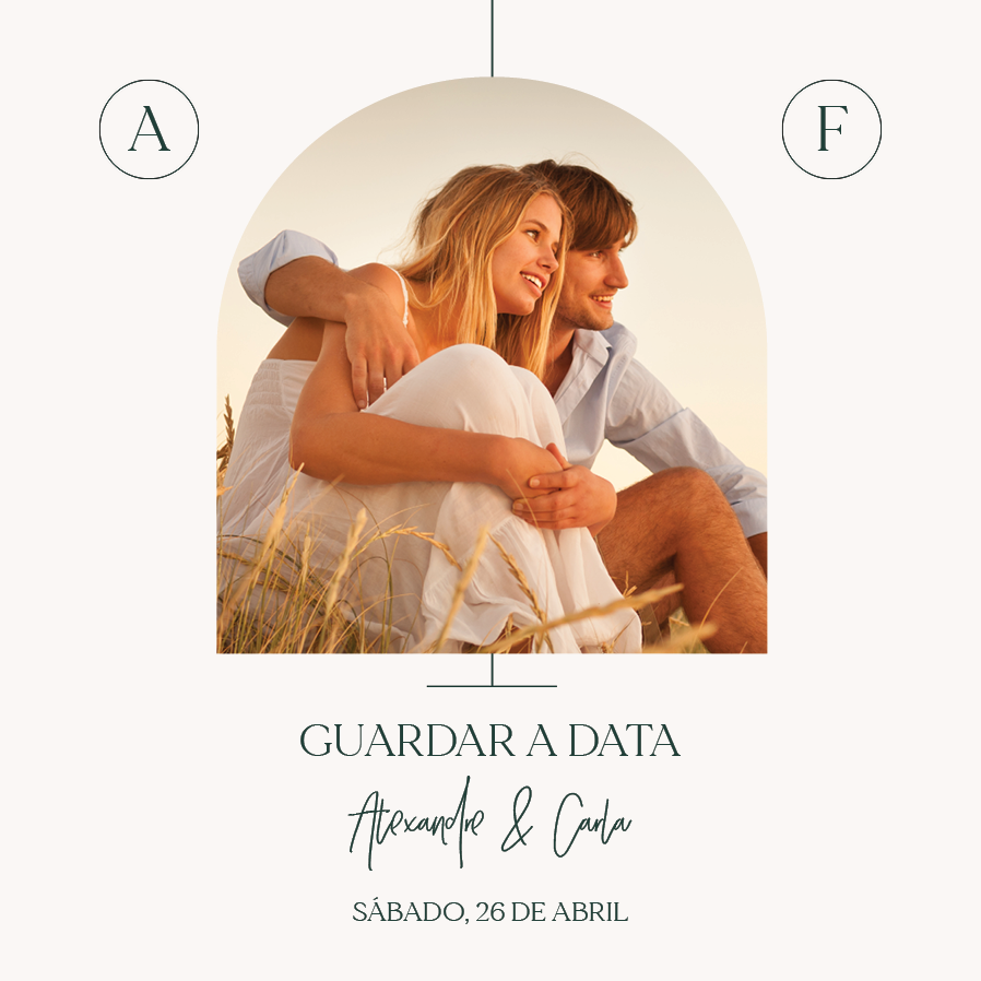Save the date — Moldura em arco