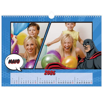 Calendário A3 Horizontal — Banda desenhada [capa]