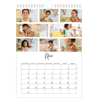 Calendário fotográfico A4 — Arranjos fotográficos [Março]