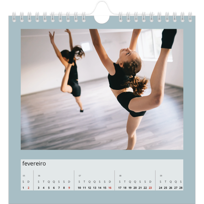 Calendário quadrado — Neo Scandi [Fevereiro]