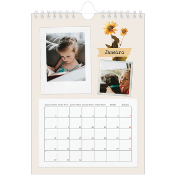 Calendário A5 — Álbum de recortes vintage