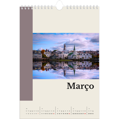 Calendário fotográfico A4 — Vistas do mundo [Março]