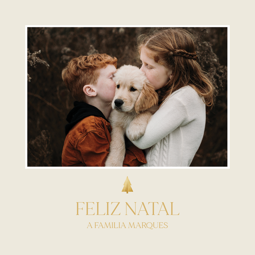 Cartões — Pequena árvore dourada