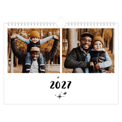 Calendário A4 horizontal — Escrito à mão [capa]