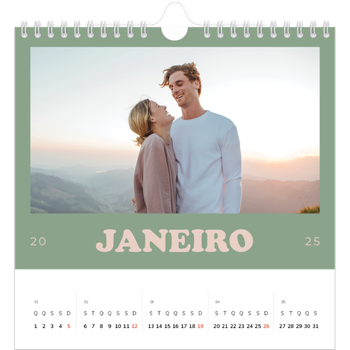 Calendário fotográfico quadrado — Molduras retro