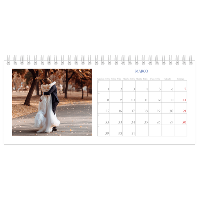 Calendários de mesa — Clássico cobalto [Março]