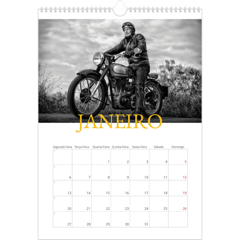 Calendário fotográfico A3 — Estilo Heritage
