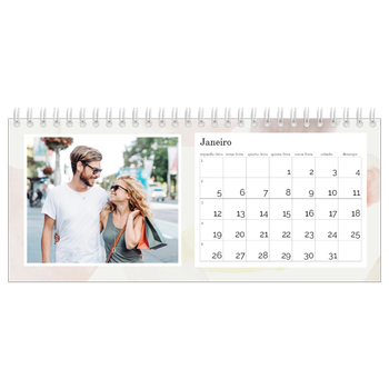 Calendário de Fotografias de Mesa — Manchas de aquarela