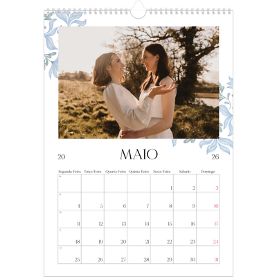 Calendário A3 — Floral elegante [capa]