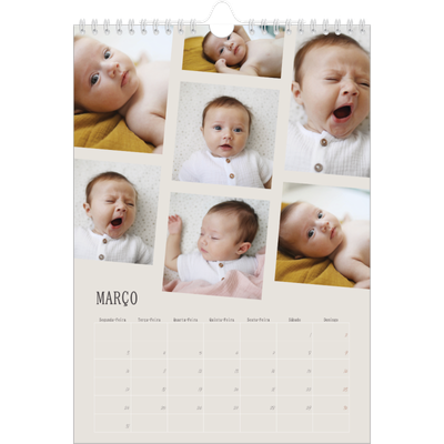 Calendário fotográfico A4 — Memórias em movimento [Março]