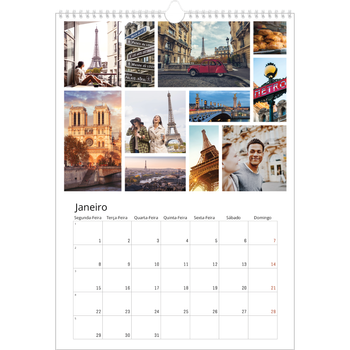 Calendário fotográfico A3 — Moldura
