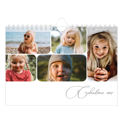 Calendário A5 horizontal — Fotos e escrita [capa]