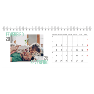 Calendários de mesa — Tipo de casal [Fevereiro]