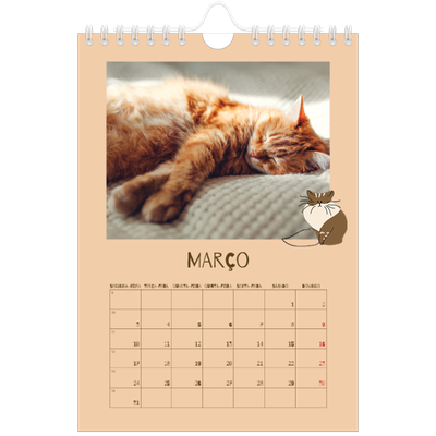 Calendário A5 — Gatinho brincalhão [Março]