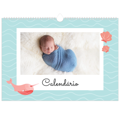 Calendário A3 Horizontal — Animais bonitos [capa]