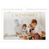 Calendário A4 horizontal — Texto dourado grande [capa]