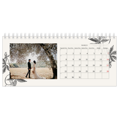 Calendários de mesa — Tinta e hera [Março]