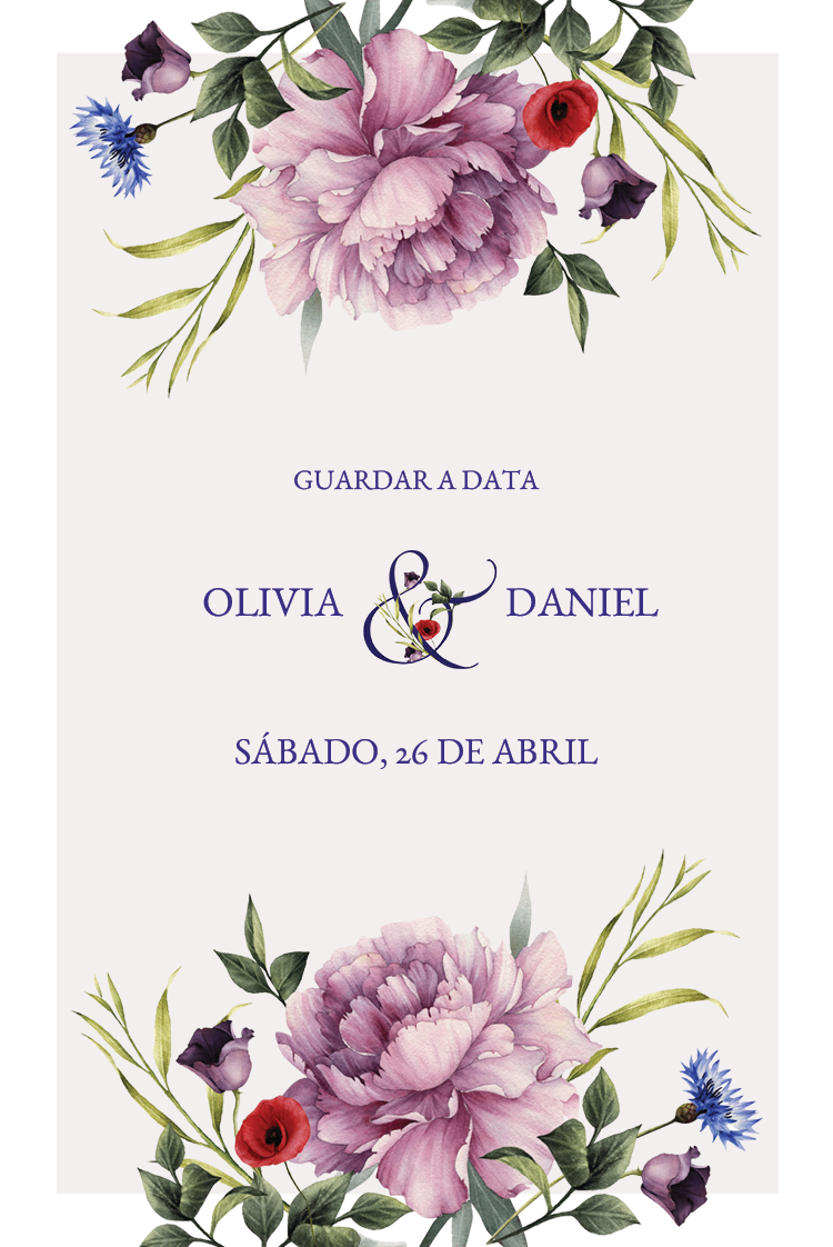 Save the date — Posy de flores