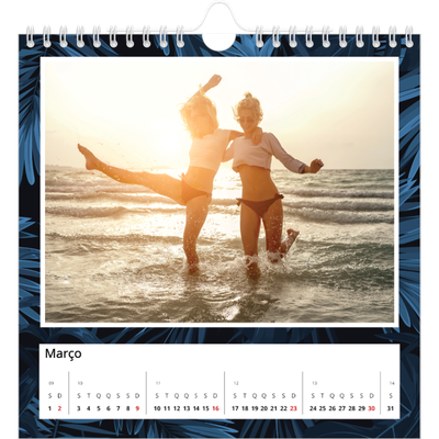 Calendário quadrado — Vida vegetal viva [Março]