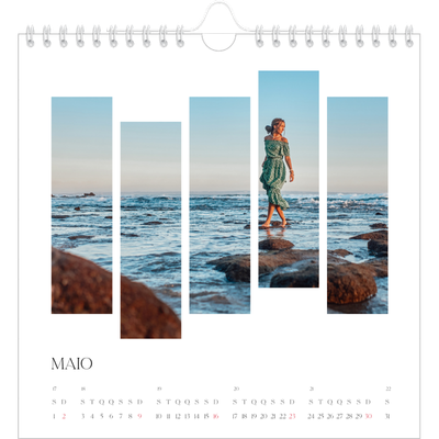 Calendário quadrado — Mosaicos de viagem [Maio]