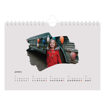 Calendário de Fotografias A5 Paisagem — Fotografias com pincel