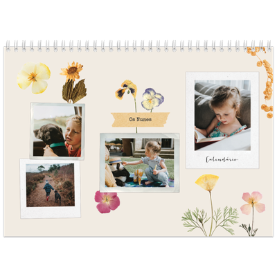 Calendário A4 duplo — Álbum de recortes vintage [capa]