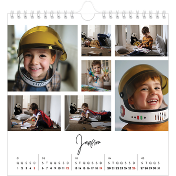 Calendário fotográfico quadrado — Arranjos fotográficos