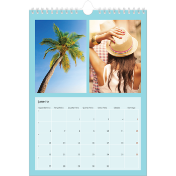 Calendário fotográfico A4 — Brilhante e arrojado