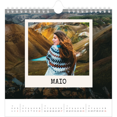 Calendário quadrado — A edição de retrato [capa]