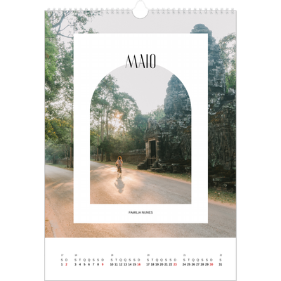 Calendário A3 — O arco aberto [Maio]