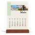 Calendário de mesa com suporte em madeira - vertical  — Vistas do mundo [capa]